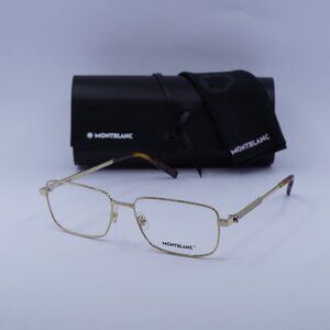 Montblanc MB0029O 005 Rectangle Eyeglasses 58mm – Gold